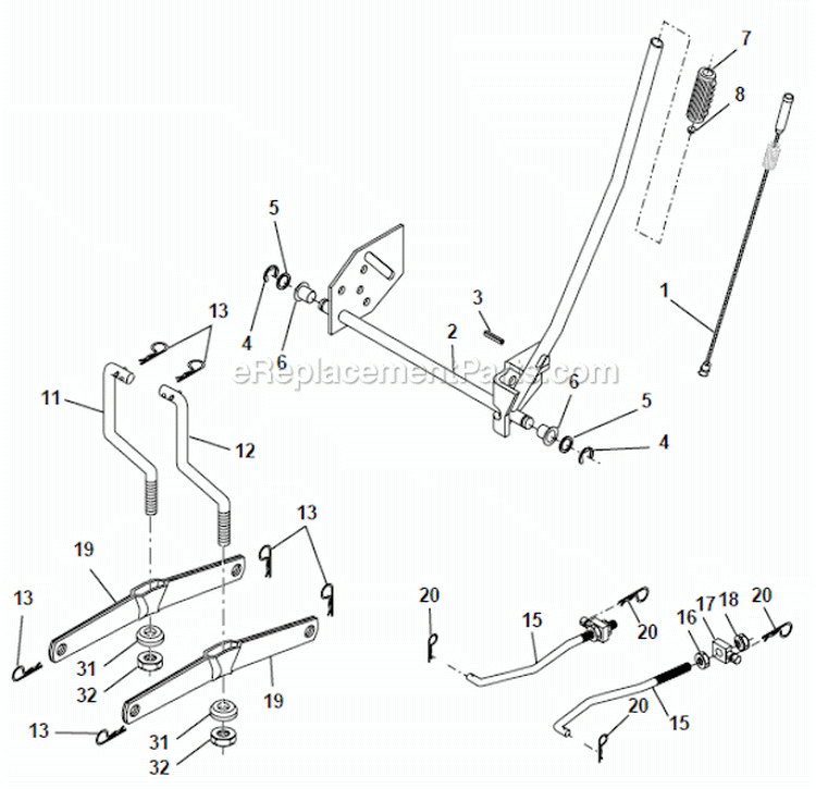 Page I Diagram and Parts List for S165H42A  Weed Eater Lawn Tractor
